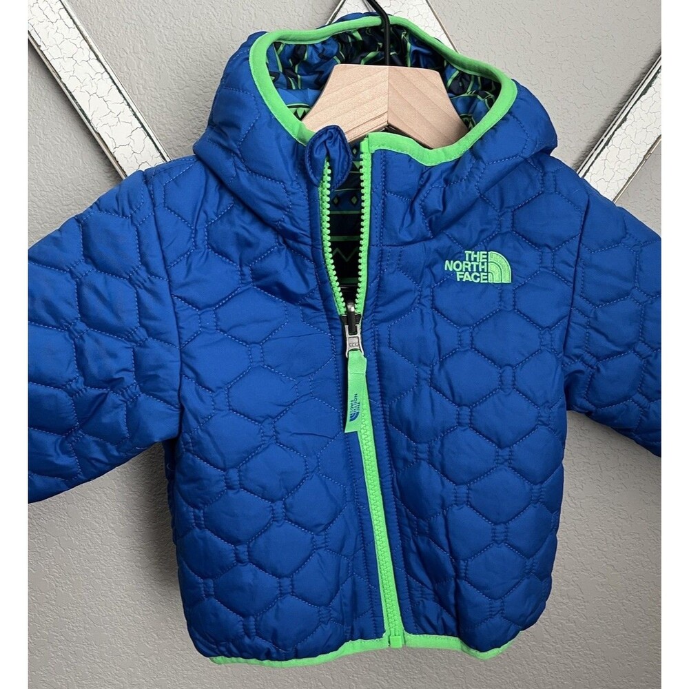 The North Face Infant Baby 6-12M Reversible Perrito Hooded Jacket - Blue - Picture 4 of 13